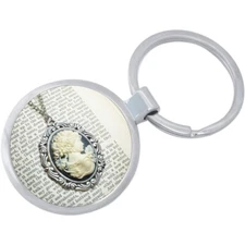 Cameo Book Keychain - Includes 1.25 Inch Loop for Keys or Backpack
