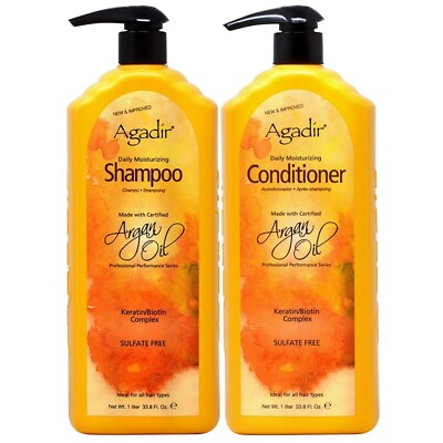 Agadir ArganOil Daily Moisturizing Shampoo and Conditioner Duo, 33.8 oz