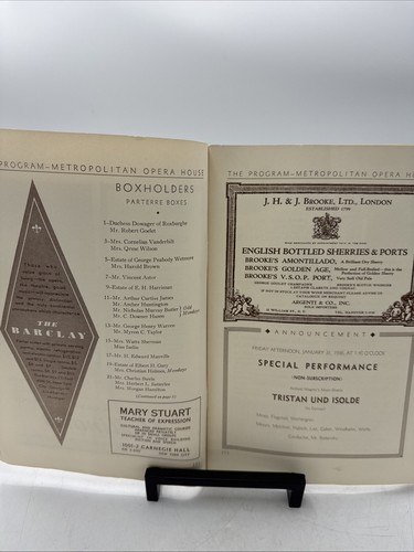 1935-1936 Season Program of the Metropolitan Opera House Week Jan 20 To 26 1936 - Picture 5 of 14