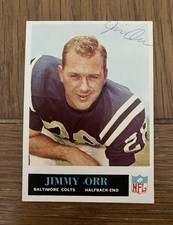 1965 Philadelphia FOOTBALL Jimmy Orr #9 (NM) On-Card Autograph  Baltimore Colts