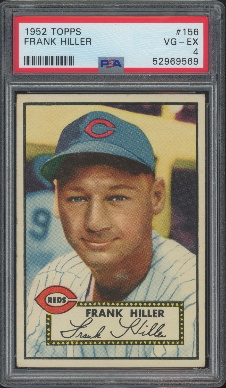 1952 Topps Baseball #156 Frank Hiller VG-EX PSA 4