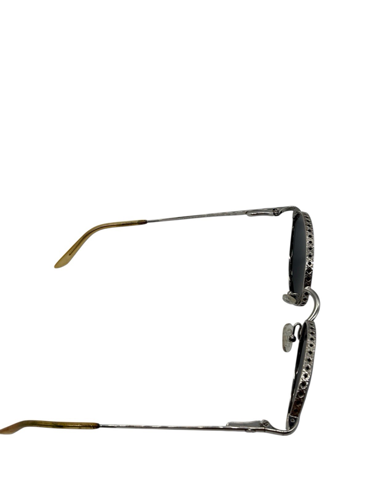 VTG Christian Dior Edith Sunglasses Shiny Silver Rare Vintage NOS 80s W/case thumbnail 14