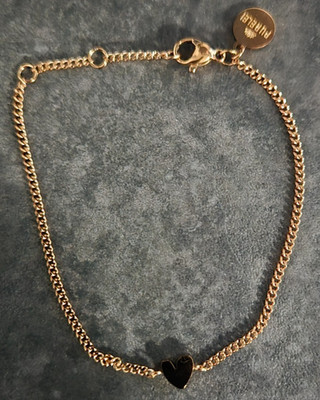 PURELEI Tiny Heart Armband - Edelstahl Herz Anhänger (F155 E1+)