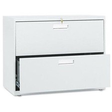 The Hon 682LQ 600 Series File Cabinet 36" Steel 2 Drawer Light Gray