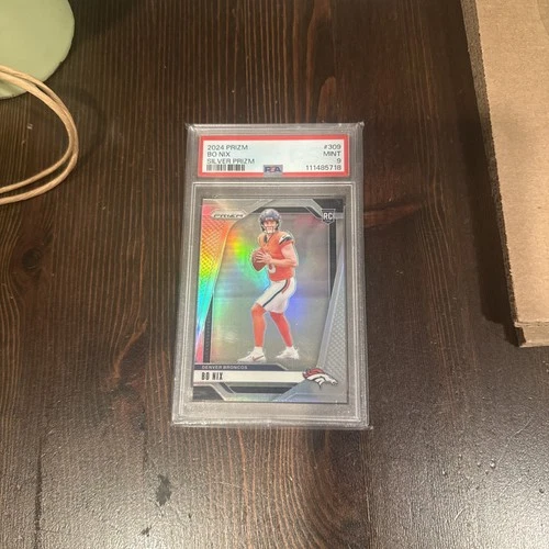 2024 Panini Prizm Rookies Silver Prizm Bo Nix #309 PSA 9 MINT Rookie RC-BRONCOS