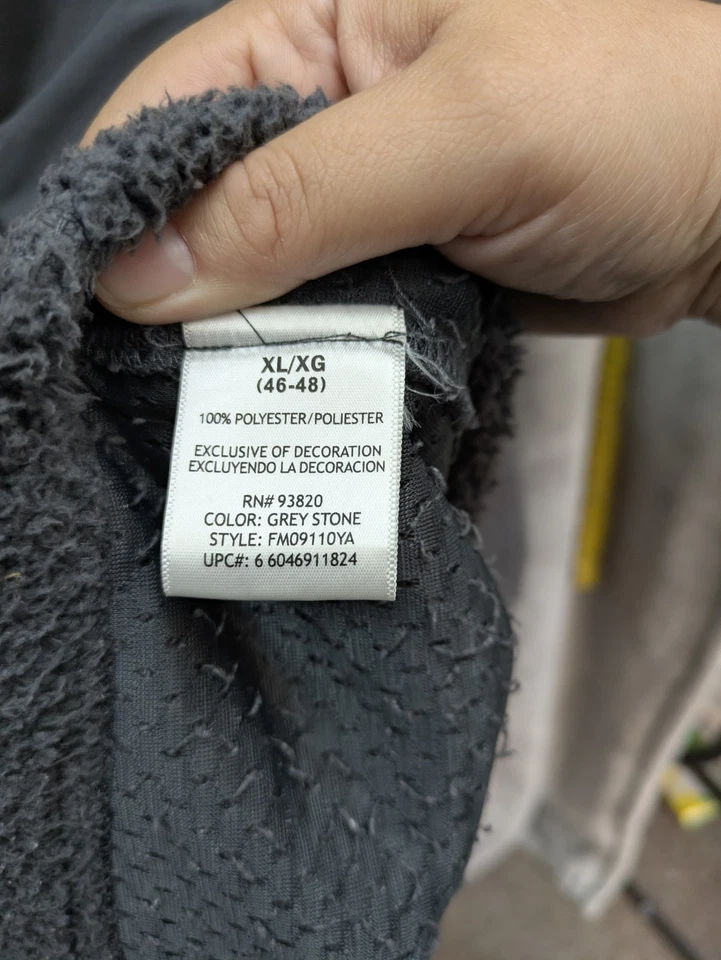 Chaqueta polar para hombre XL gris informal Gorpcore aire libre Foto 3 de 4