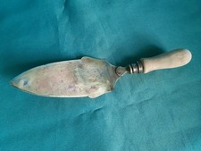 alter Tortenheber Tortenschieber mit Holzgriff Landhausdeko   (24/B6