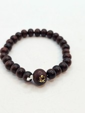 Wooden Beaded Bracelet Mala prayer bracelet elastic