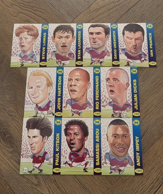 WEST HAM FOOTBALL KARTEN PROMATCH 98 SERIE 3 Pro Match Sammelkarten x 10