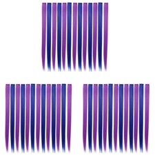 39 Pcs Colored Party   Clip in Hair Extensions 55cm Straight5134