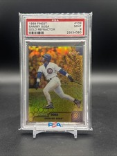 Sammy Sosa 1999 Topps Finest Gems Gold Refractor Die Cut / 100