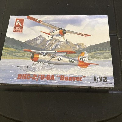 HobbyCraft DHC-2/U-6A Beaver 1:72 Scale Model Kit Floats + Wheels HC 1330.  New