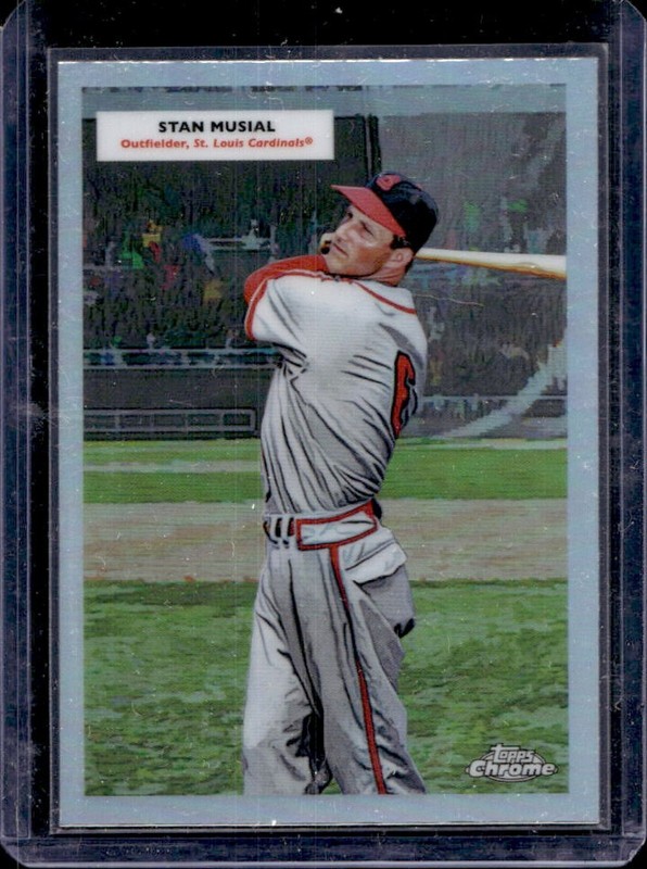2025 Topps Chrome Platinum Albert Pujols Stan Musial 1955 Double Headers #55DH-6