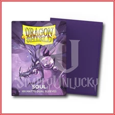 Soul 100 Matte Dual Dragon Shield Sleeves Standard Size🐉for Pokemon MTG DBS