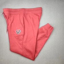 True Religion Pants Men Extra Large Red Puff Jogger Fleece Track Training School
