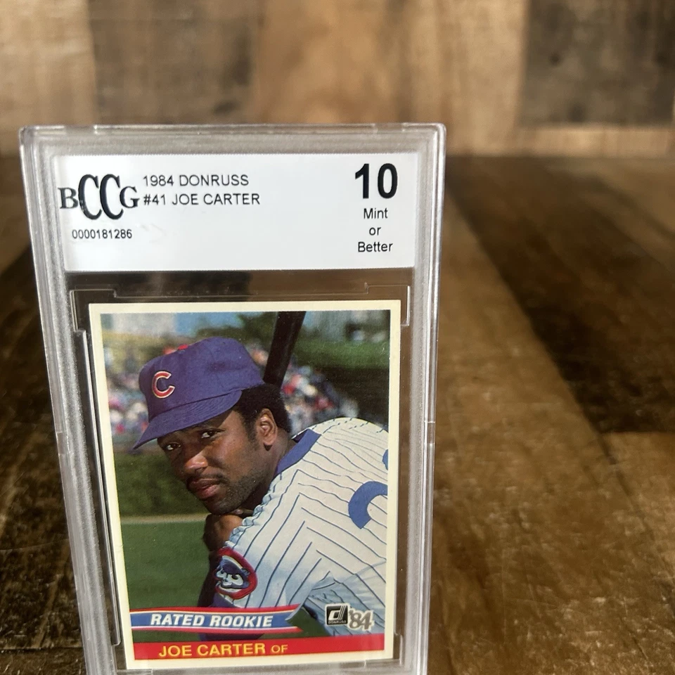 1984 Donruss Joe Carter #41 Rookie Card RC Cubs BCCG 10 - Image 4 of 4