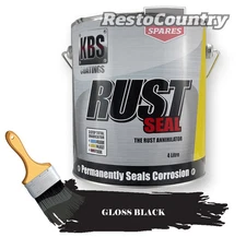KBS RustSeal GLOSS BLACK 4 Litre Rust Seal Paint Rust Preventive Coating four