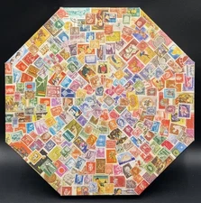 VINTAGE 1973 SPRINGBOK JIGSAW PUZZLE 500pc OCTAGON POSTAGE PAID STAMP COLLECTING