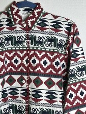 Roper Vintage Southwestern Aztec Shirt Woman Small USA Long Sleeve Cotton