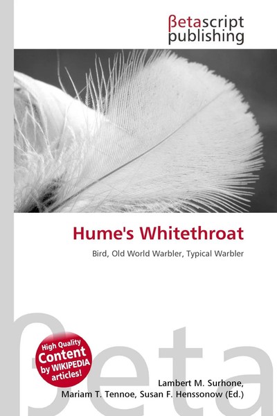 Lambert M. Surhone (U. A.) | Hume's Whitethroat | Taschenbuch | Englisch (2026)-image
