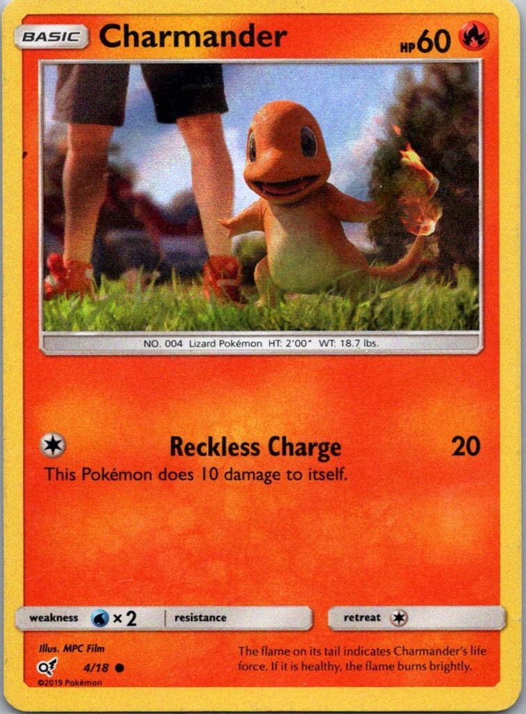 Pokemon TCG Charmander 4/18 Detective Pikachu Holo LP