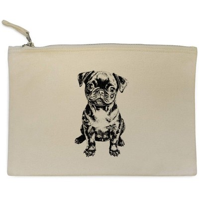 Canvas-Clutch/Zubehörkoffer ''Süßer Mops Welpe'' (CL00041273)