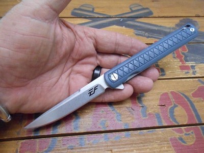 Eafengrow Pocket Knife Liner Lock Plain Edge D2 Blade Blue G10