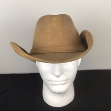 Minnetonka Mens Medium Genuine Leather Outback Hat Side Snap Aussie Made In USA