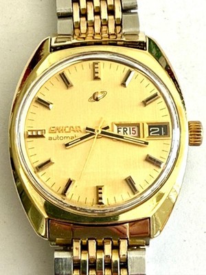 VINTAGE MEN'S ENICAR AUTOMATIC WRISTWATCH 27J 167C cal. 18K G.F.