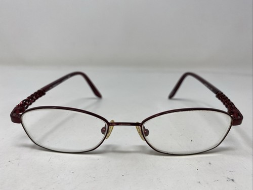 SAKS FIFTH AVENUE S5A 203 1L7 49-17-130 Red Wine Full Rim Eyeglasses Frame Z434