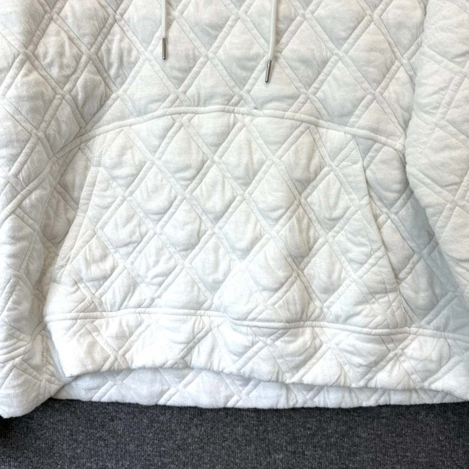 RBX Sudadera con Capucha Mujer Grande Acolchada Top Atlético Blanco Bolsillo Frontal Foto 2 de 4