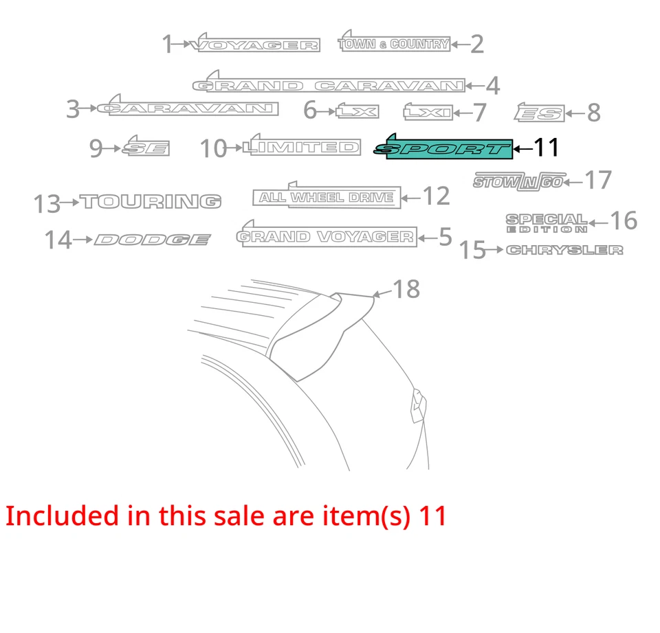 ADEQUADO PARA 2001-2003 DODGE GRAND CARAVAN CARAVAN PLACA DE IDENTIFICAÇÃO 4857566AB - NOVO FABRICANTE DE EQUIPAMENTO ORIGINAL - Imagem 2 de 3