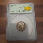 1930 Mercury Dime PCGS MS62 FB Full Bands | Gold CAC | Old Green Rattler Holder