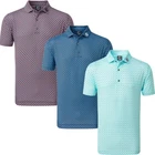 FootJoy Half Moon Geo Lisle Mens Golf Polo Shirt