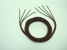 Antique telephone round cloth covered subset bell box, ringer cord  brown 4 cond