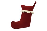 Easy Way Products Holiday Stocking With Santa Beard Trim Pillow Easy Way Products Holiday Stocking With Santa Beard Trim Pillow