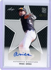 aries samek 2020 leaf perfect game national showcase auto 46/50