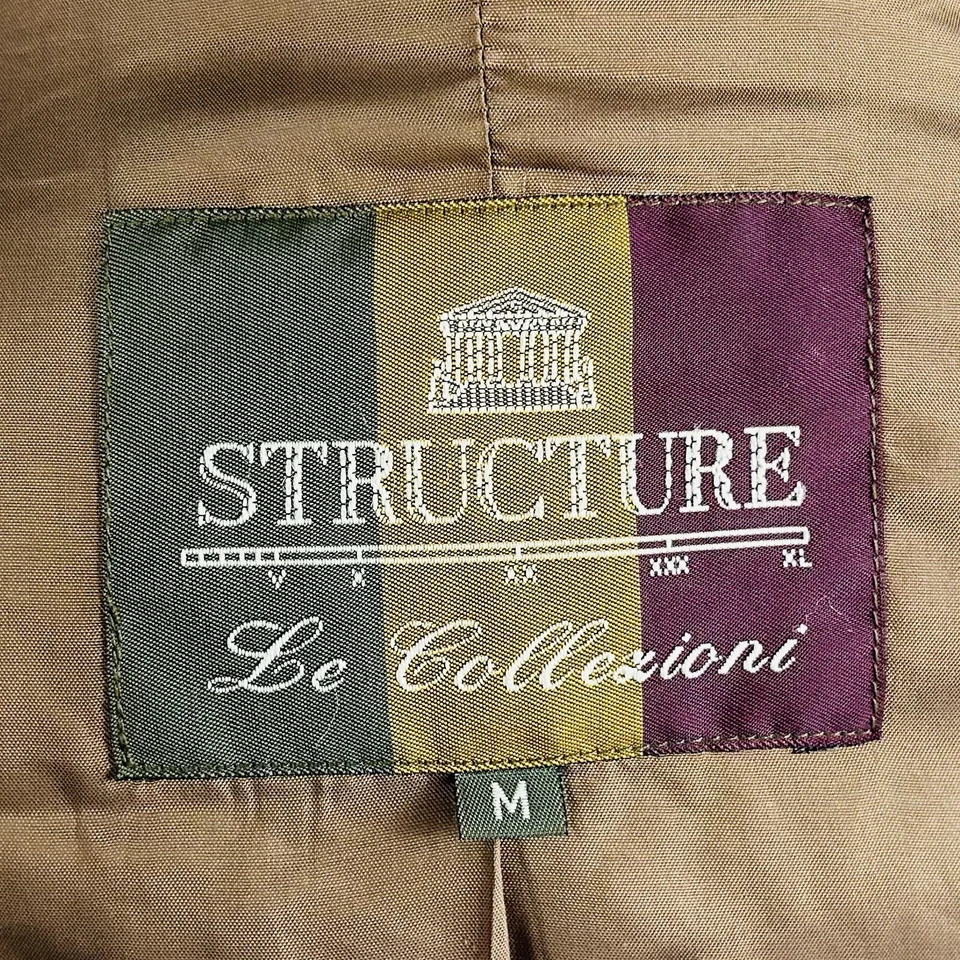 Structure Medium Sport Coat Brown Knit Wool Blend Two Button Fully Lined - Image 3 of 4