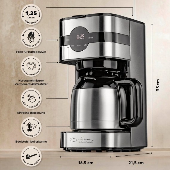 Barista Filterkaffeemaschine Touch mit Isolierkanne, LED-Touchdisplay / NEU OVP