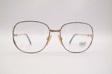 Vintage Luxottica 2148 Gold Blue Black Oval Glasses Eyeglass Frame NOS