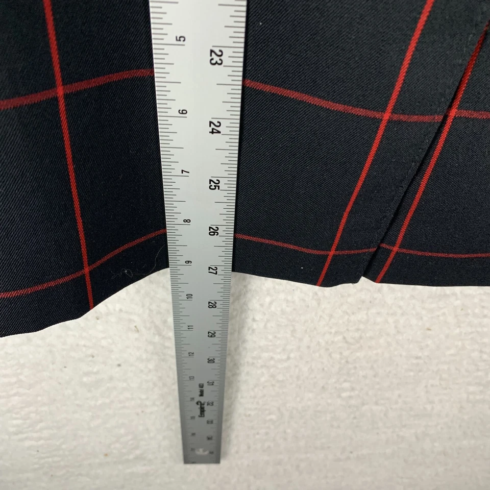 Chaqueta Blazer Pendleton Mujer Negra Ventana Cuadros Muesca Solapa Sencillo Pecho Foto 4 de 4