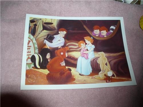 Disney Peter Pan Netherland Wendy John Michael  Sliver Seal  Lithograph - Picture 1 of 1