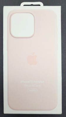 Genuine Apple Silicone Case with MagSafe for Apple iPhone 15 Pro Max, Light Pink