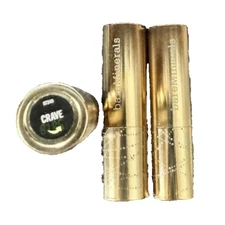 3 Pack BareMinerals Crave Gen Nude Radiant Lipstick Travel Size