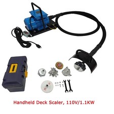 Handheld Deck Scaler, 110V/1.1KW, 5 Brush Heads, Marine Electric Scaling Machine