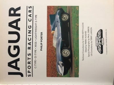 洋書 Jaguar Sports Racing Cars Philip Porter Jaguar Sports Racing Cars: C-Type, D-Type, Xkss,Lightweight E-Type