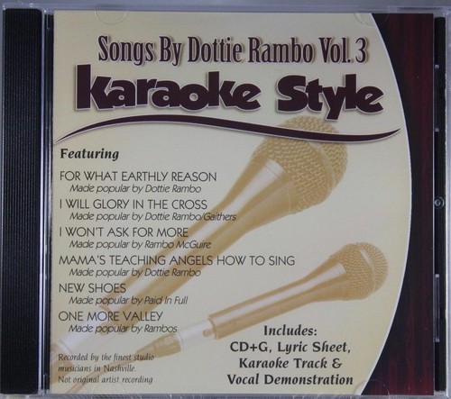 Songs by Dottie Rambo Volume 3 Christian Karaoke Style NEU CD+G Daywind 6 Songs - Bild 1 von 2