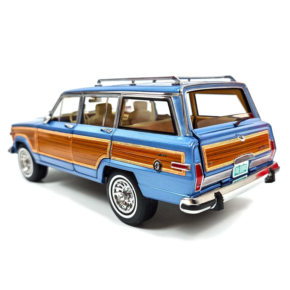 Jeep Grand Wagoneer 1991 escala 1/18 modelos DD azul metálico diecast modelo coche Foto 3 de 4