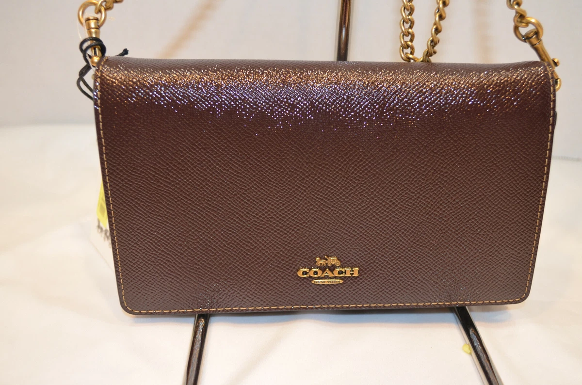 Coach crossbody clutch best sale oxblood