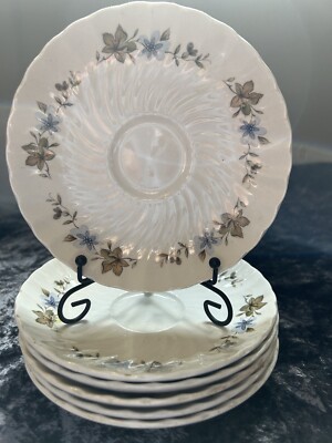 Vintage Ridgway Ironstone England Arlene Set 6 Untertassen Staffordshire
